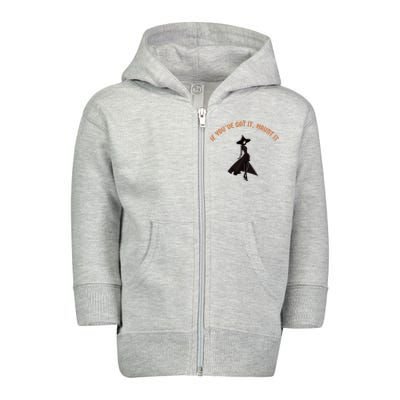 If You’Ve Got It Haunt It Funny Halloween Witch Design Meaningful Gift Toddler Zip Fleece Hoodie