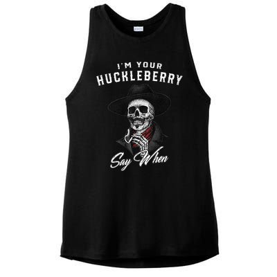 IM Your Huckleberry Say When Ladies PosiCharge Tri-Blend Wicking Tank