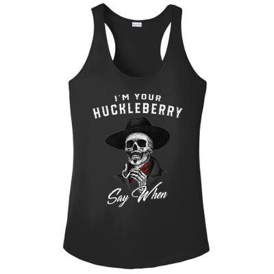 IM Your Huckleberry Say When Ladies PosiCharge Competitor Racerback Tank