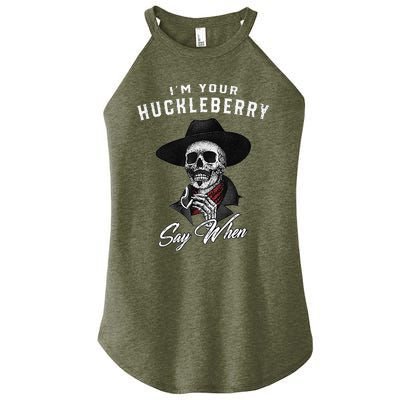 IM Your Huckleberry Say When Women’s Perfect Tri Rocker Tank