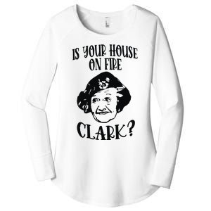 Is Your House On Fire Clark Funny Christmas Women's Perfect Tri Tunic Long Sleeve Shirt