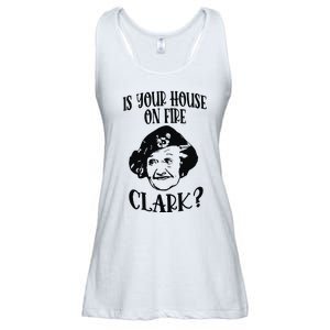 Is Your House On Fire Clark Funny Christmas Ladies Essential Flowy Tank