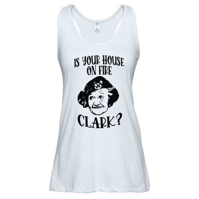 Is Your House On Fire Clark Funny Christmas Ladies Essential Flowy Tank