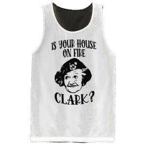 Is Your House On Fire Clark Funny Christmas Mesh Reversible Basketball Jersey Tank