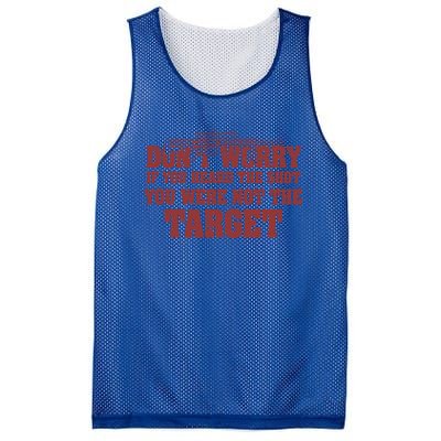 If You Heard The Shot You Were Never The Target Sniper Meaningful Gift Mesh Reversible Basketball Jersey Tank