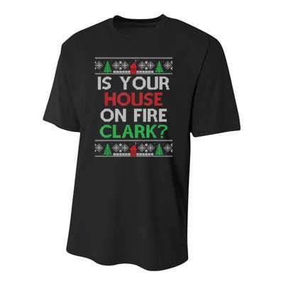 Is Your House On Fire Christmas Vacation Youth Performance Sprint T-Shirt