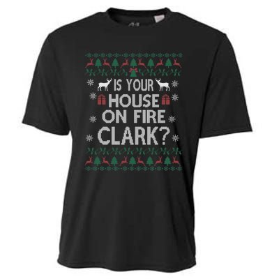 Is Your House On Fire Christmas Vacation Cooling Performance Crew T-Shirt