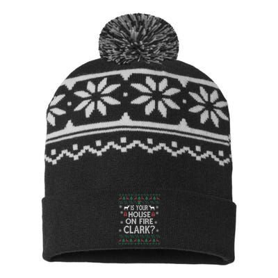 Is Your House On Fire Christmas Vacation USA-Made Snowflake Beanie