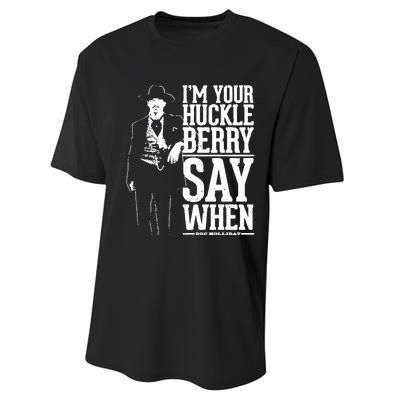 IM Your Huckleberry Say When Doc Holiday Performance Sprint T-Shirt