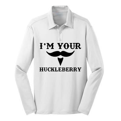 I'm Your Huckleberry Simple Design Silk Touch Performance Long Sleeve Polo