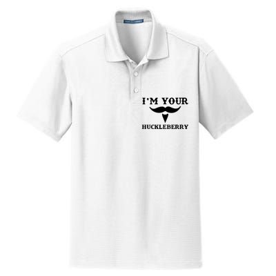 I'm Your Huckleberry Simple Design Dry Zone Grid Polo