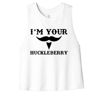 I'm Your Huckleberry Simple Design Women's Racerback Cropped Tank