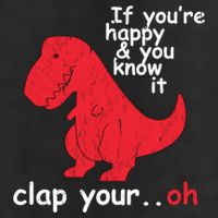 If You're Happy and You Know It Clap Your Oh Funny Trex Dino Microfiber Hand Towel