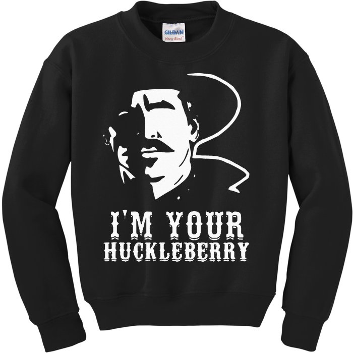 Im Your Huckleberry Cowboy Quote And Funny Sayings Kids Sweatshirt