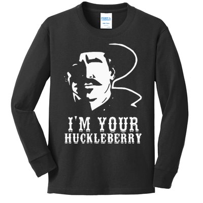 Im Your Huckleberry Cowboy Quote And Funny Sayings Kids Long Sleeve Shirt