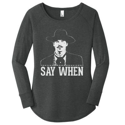 Say When Women's Perfect Tri Tunic Long Sleeve Shirt