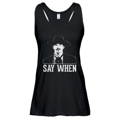 Say When Ladies Essential Flowy Tank