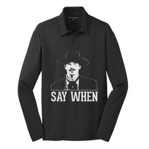 Say When Silk Touch Performance Long Sleeve Polo