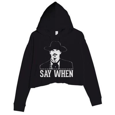 Say When Crop Fleece Hoodie