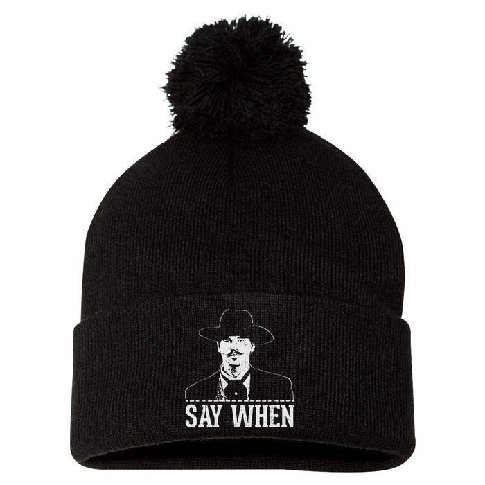 Say When Pom Pom 12in Knit Beanie