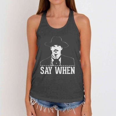 Say When Women's Knotted Racerback Tank