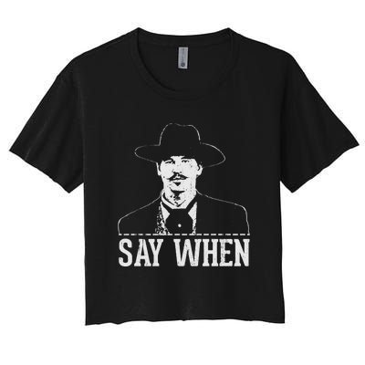 Say When Women's Crop Top Tee