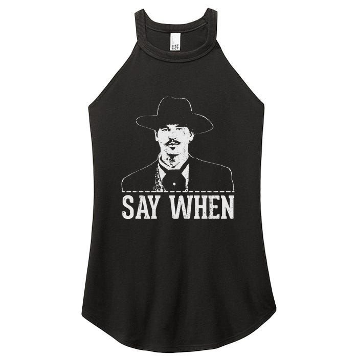 Say When Women's Perfect Tri Rocker Tank