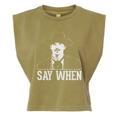 Say When Garment-Dyed Women's Muscle Tee