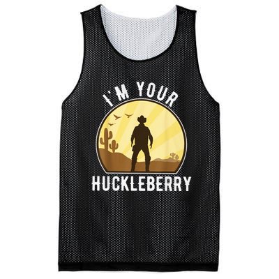 Im Your Huckleberry Say When Western Quote Vintage Mesh Reversible Basketball Jersey Tank