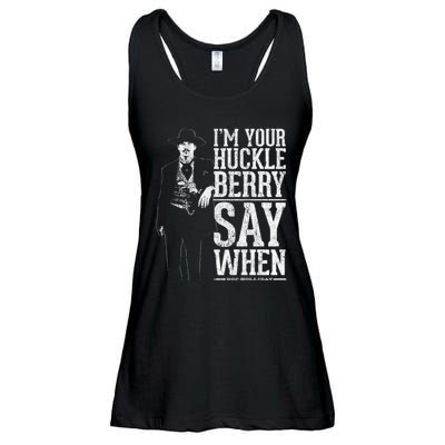 I'm Your Huckleberry Say When Doc Holiday Ladies Essential Flowy Tank