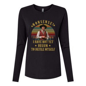 I'm Your Huckleberry, Say When, Doc Holiday Womens Cotton Relaxed Long Sleeve T-Shirt