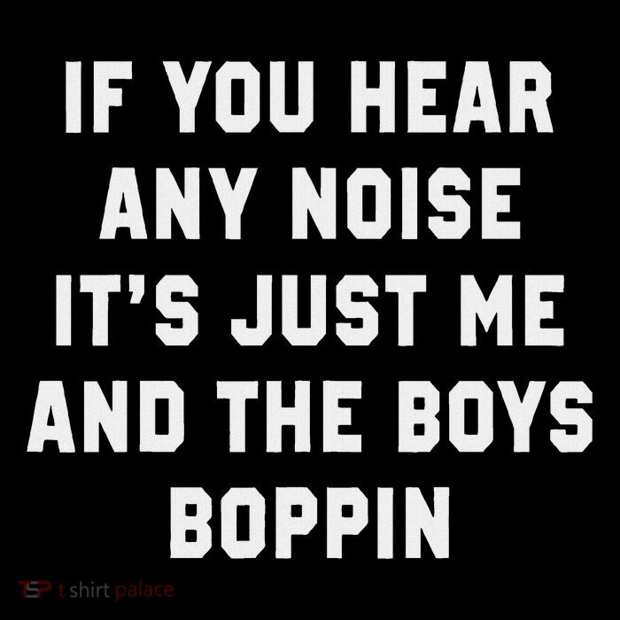 If You Hear Any Noise It's Just Me And The Boys Boppin Funny Apron