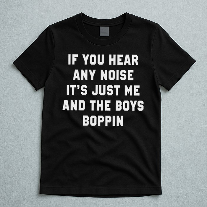 If You Hear Any Noise It's Just Me And The Boys Boppin Funny T-Shirt