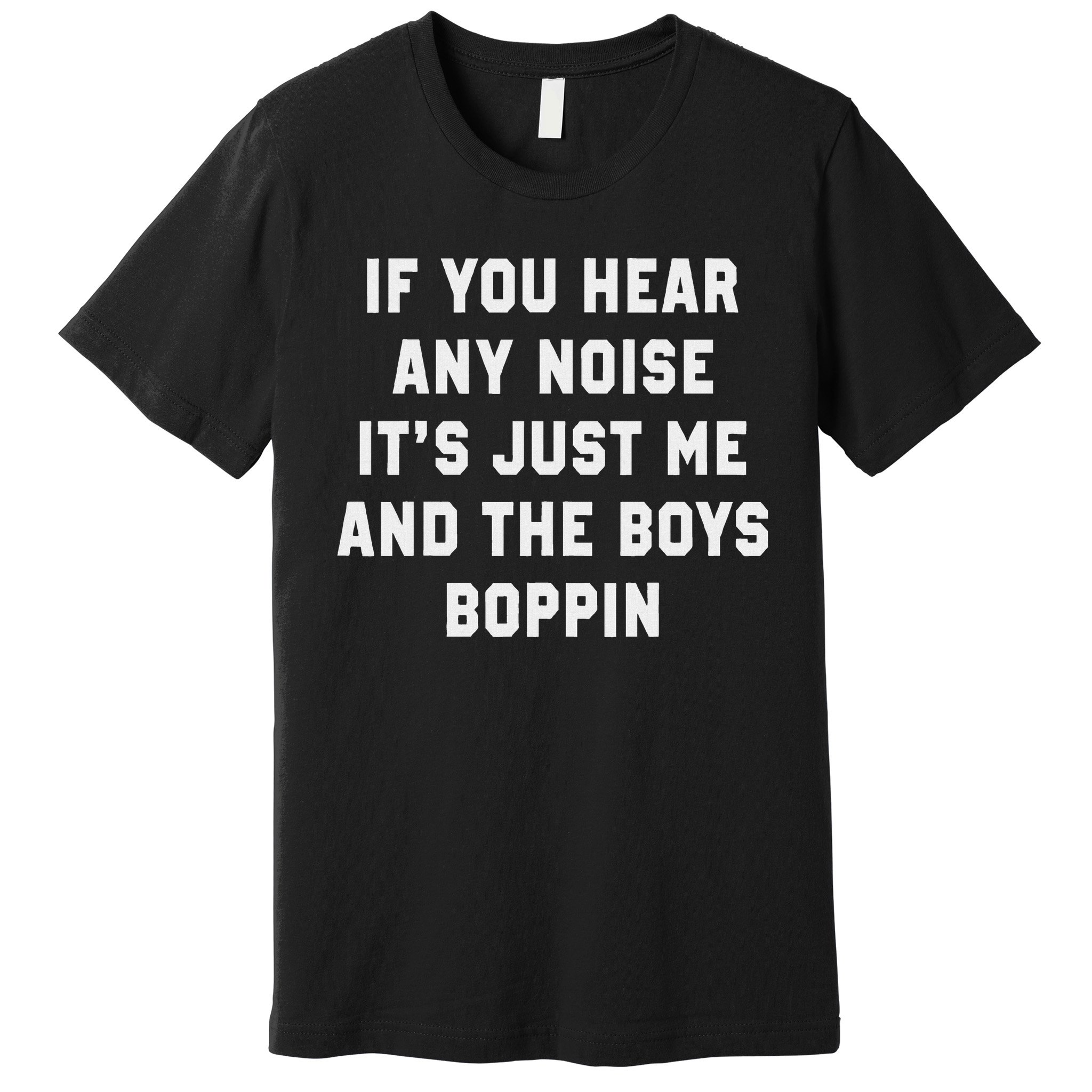 If You Hear Any Noise It's Just Me And The Boys Boppin Funny Premium T-Shirt