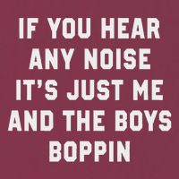 If You Hear Any Noise It's Just Me And The Boys Boppin Funny 16oz Travel Tumbler