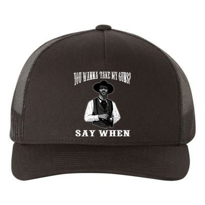 I'm Your Huckleberry Say When Doc Holiday Yupoong Adult 5-Panel Trucker Hat