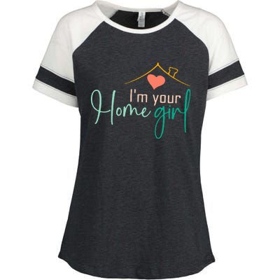 IM Your Home Girl Funny Real.Tor Job Real Estate Agent Enza Ladies Jersey Colorblock Tee