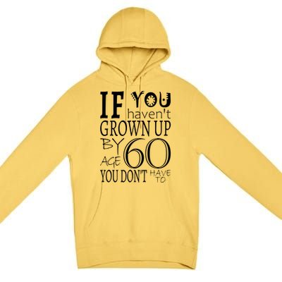 If You Haven't Grown Up By Age 60 Premium Pullover Hoodie