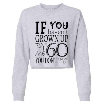 If You Haven't Grown Up By Age 60 Cropped Pullover Crew