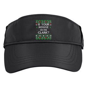 Is Your House On Fire Clark? Ugly Christmas Holiday Gift Adult Drive Performance Visor