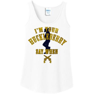 IM YouRe Huckleberry Say When S Ladies Essential Tank