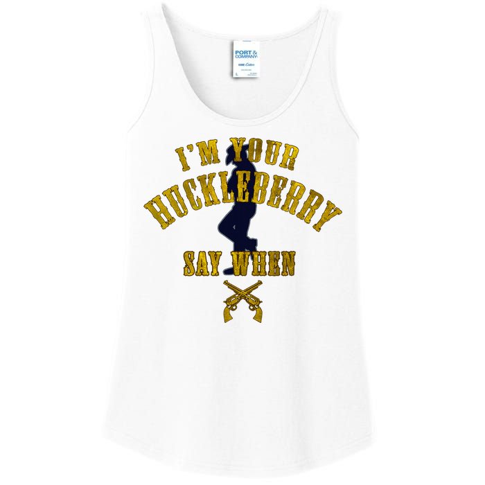 IM YouRe Huckleberry Say When S Ladies Essential Tank