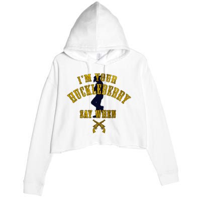 IM YouRe Huckleberry Say When S Crop Fleece Hoodie