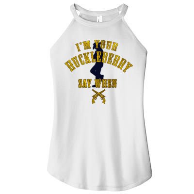 IM YouRe Huckleberry Say When S Women's Perfect Tri Rocker Tank