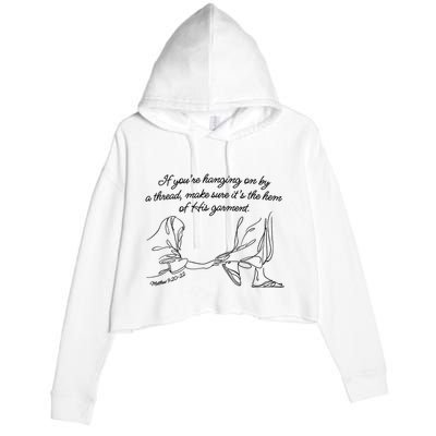 If YouRe Hanging On By A Thread Make Sure Its The Hem Crop Fleece Hoodie