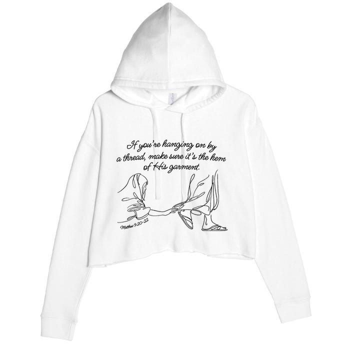 If YouRe Hanging On By A Thread Make Sure Its The Hem Crop Fleece Hoodie