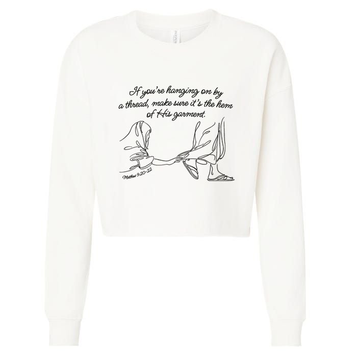 If YouRe Hanging On By A Thread Make Sure Its The Hem Cropped Pullover Crew