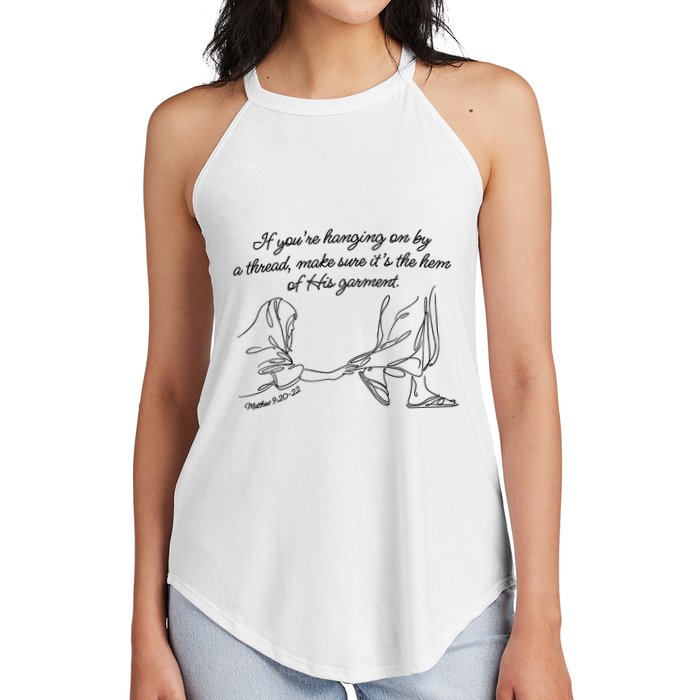 If YouRe Hanging On By A Thread Make Sure Its The Hem Women's Perfect Tri Rocker Tank