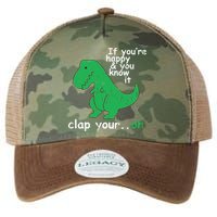 If You're Happy And You Know It Clap Your Oh TRex Dino Legacy Tie Dye Trucker Hat