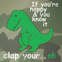 If You're Happy And You Know It Clap Your Oh TRex Dino Legacy Tie Dye Trucker Hat